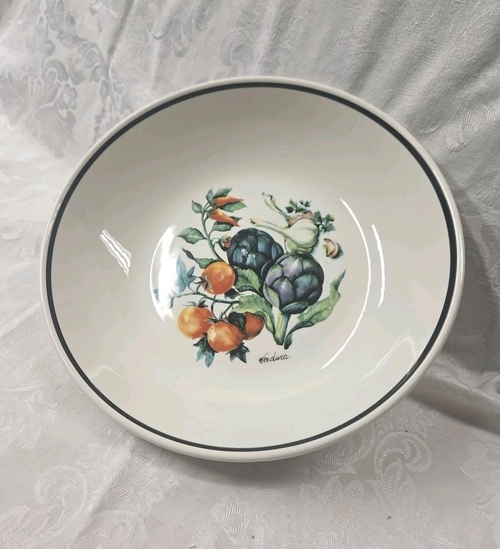 Over And Back Verdura Stoneware Serving Bowl 13" Large Pasta ITALY gallery