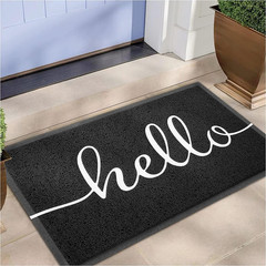 Door Mat outside inside Hello Doormat, 30″X17.5″, Durable Floor Mat Non Slip Mat