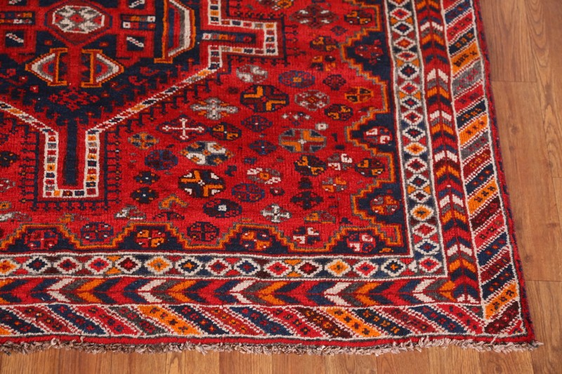 Vintage Geometric Nomadic Wool Hand-knotted Rug Traditional Tribal Carpet 5x8 gallery