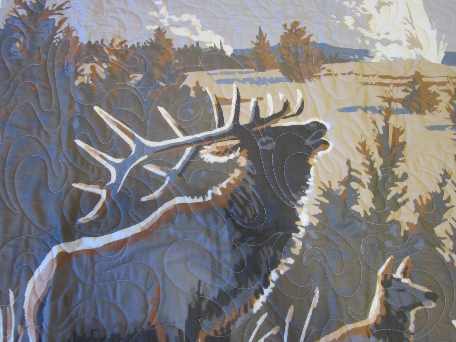 USA Handmade Lap/Throw Size Quilt- Yellowstone National Park/ Zion 50" x 59" gallery