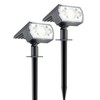 Solar Lights Outdoor Waterproof IP67, 2 Pack 64 LED Outdoor Solar Lights, 3 L... gallery