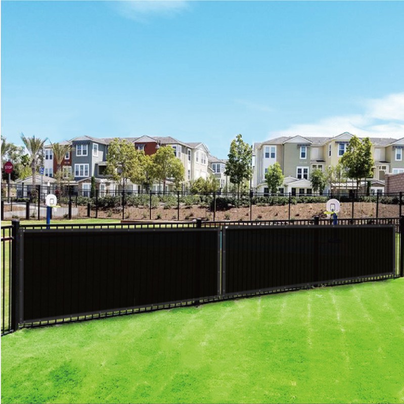 4ft Fence Privacy Screen Windscreen Mesh 150GSM Shade Net Cover Garden Black gallery