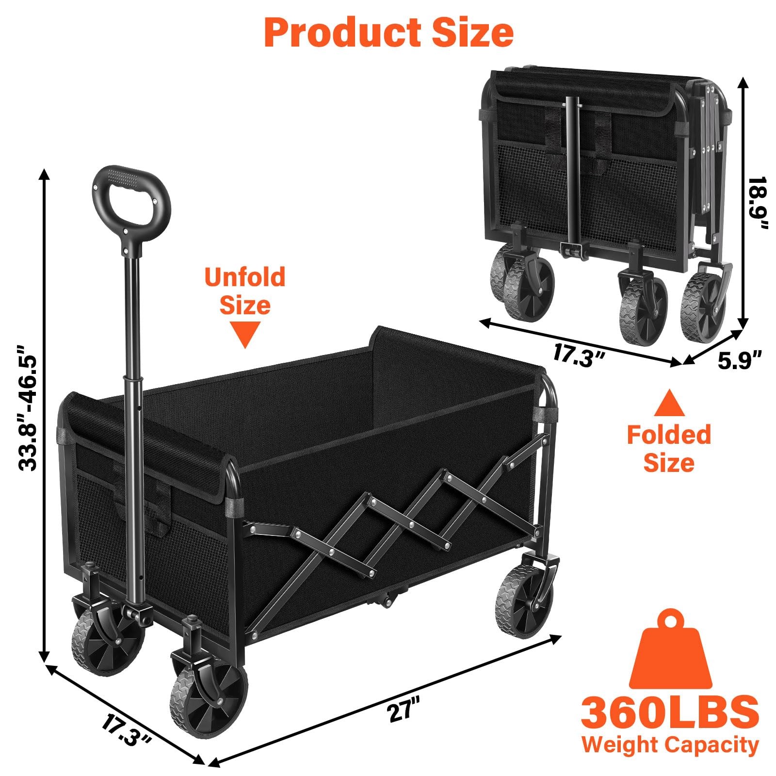 Best Wagons Carts Foldable - Portable Folding Collapsible with Wheels Heavy Duty gallery
