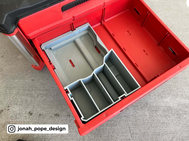 Milwaukee Packout Tool Box Drawer Insert for M12 3/8 Crown Stapler (Insert Only) gallery