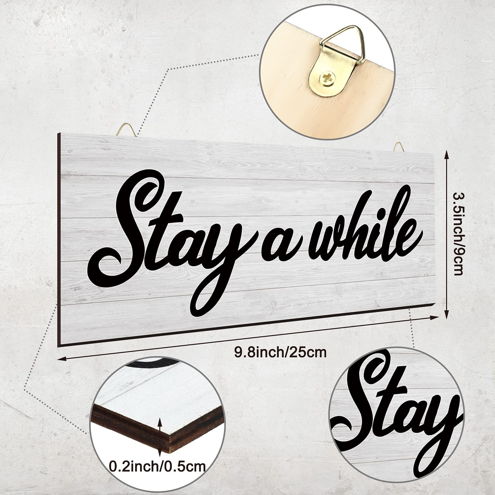 3 Pieces Guest Room Decor Get Comfy Wall Sign Stay A While Bedroom Wall Sign ... gallery