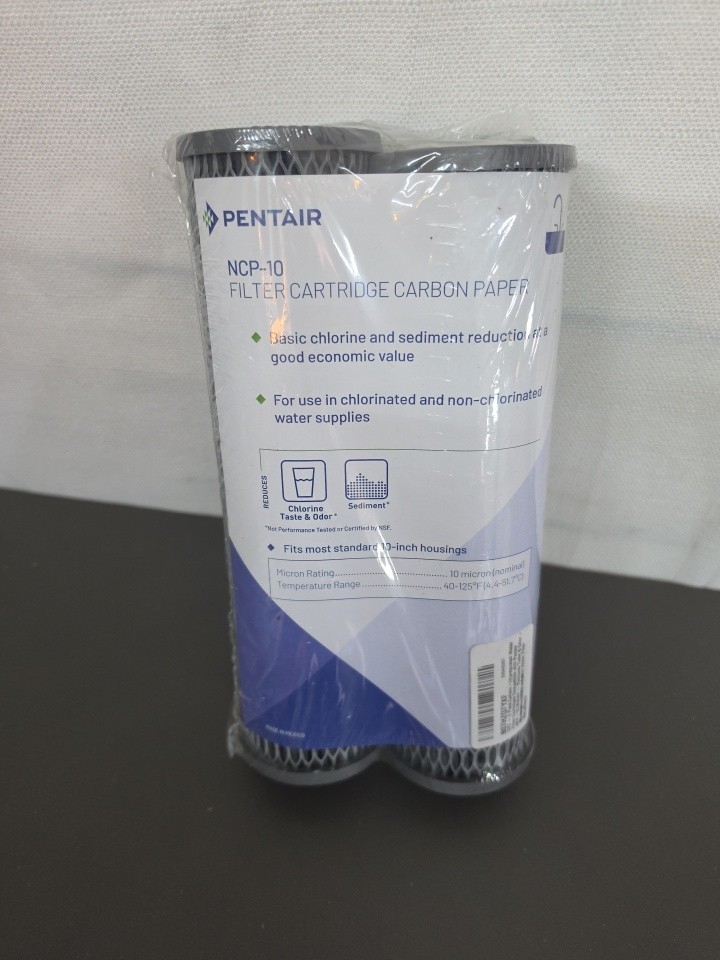 2 Pack Pentek NCP-10 Standard 10 Inch Undersink Carbon Impregnated Water Filter gallery