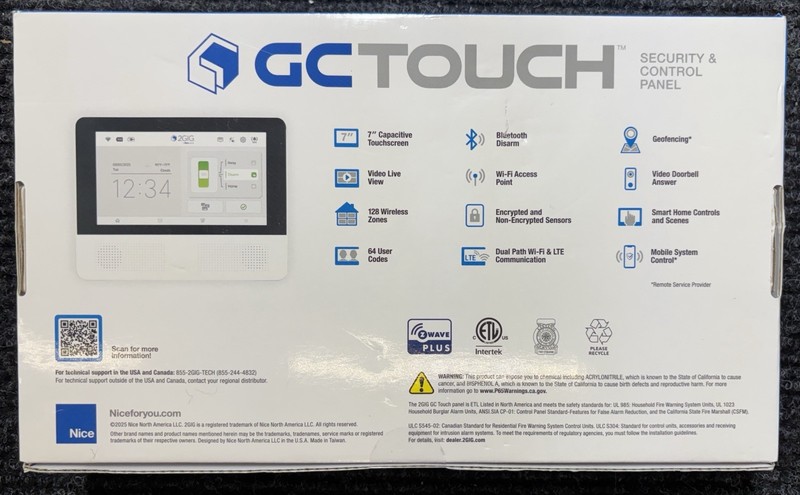 2GIG GCTOUCH Security Panel VERIZON Brand New gallery