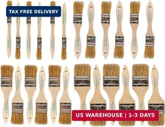 Pro Grade – Chip Brush – Paint Brush Set – 24 Pack – Natural China Bristle Paint