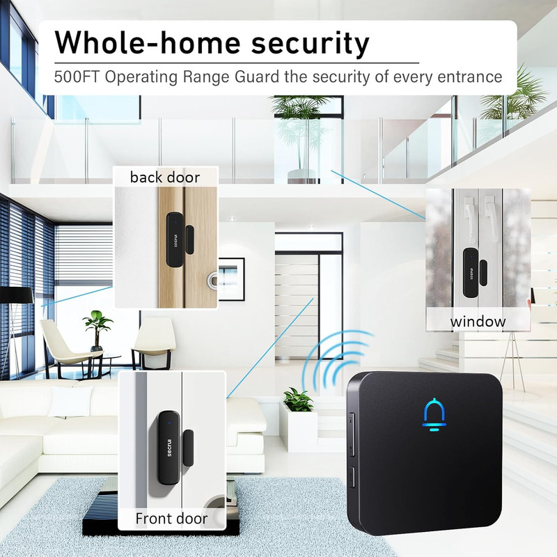 Door Chime, Wireless Door Chimes When Door Open Entry for Business/Home/Office/S gallery
