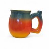 Green Red Yellow Mug w/ Pipe Handle | 13oz Coffee Cup | New gallery