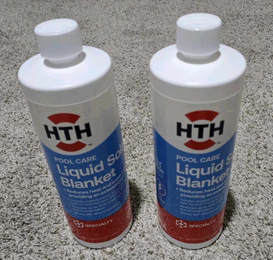 New HTH Pool Care Liquid Solar Blanket for Swimming Pools 28 Oz Safe PH Lot Of 2 gallery