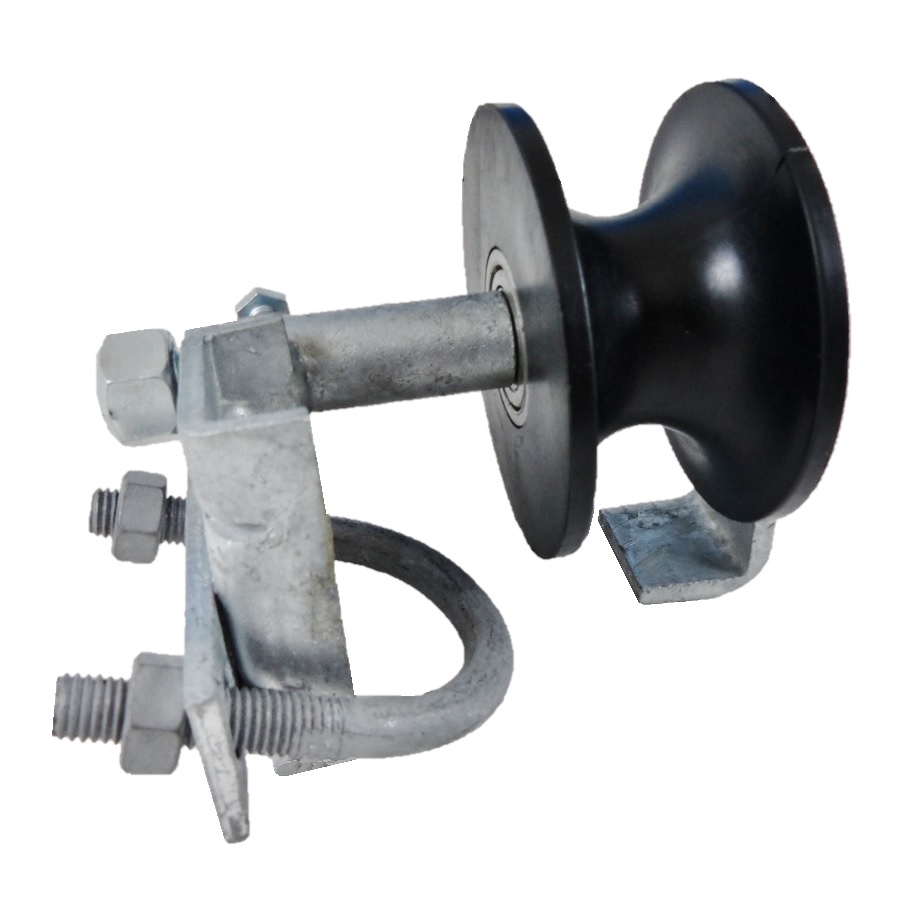 Chain Link Rolling Gate NYLON TRACK ROLLERS: 2" Frame x 1-5/8" Track Pipe Wheel