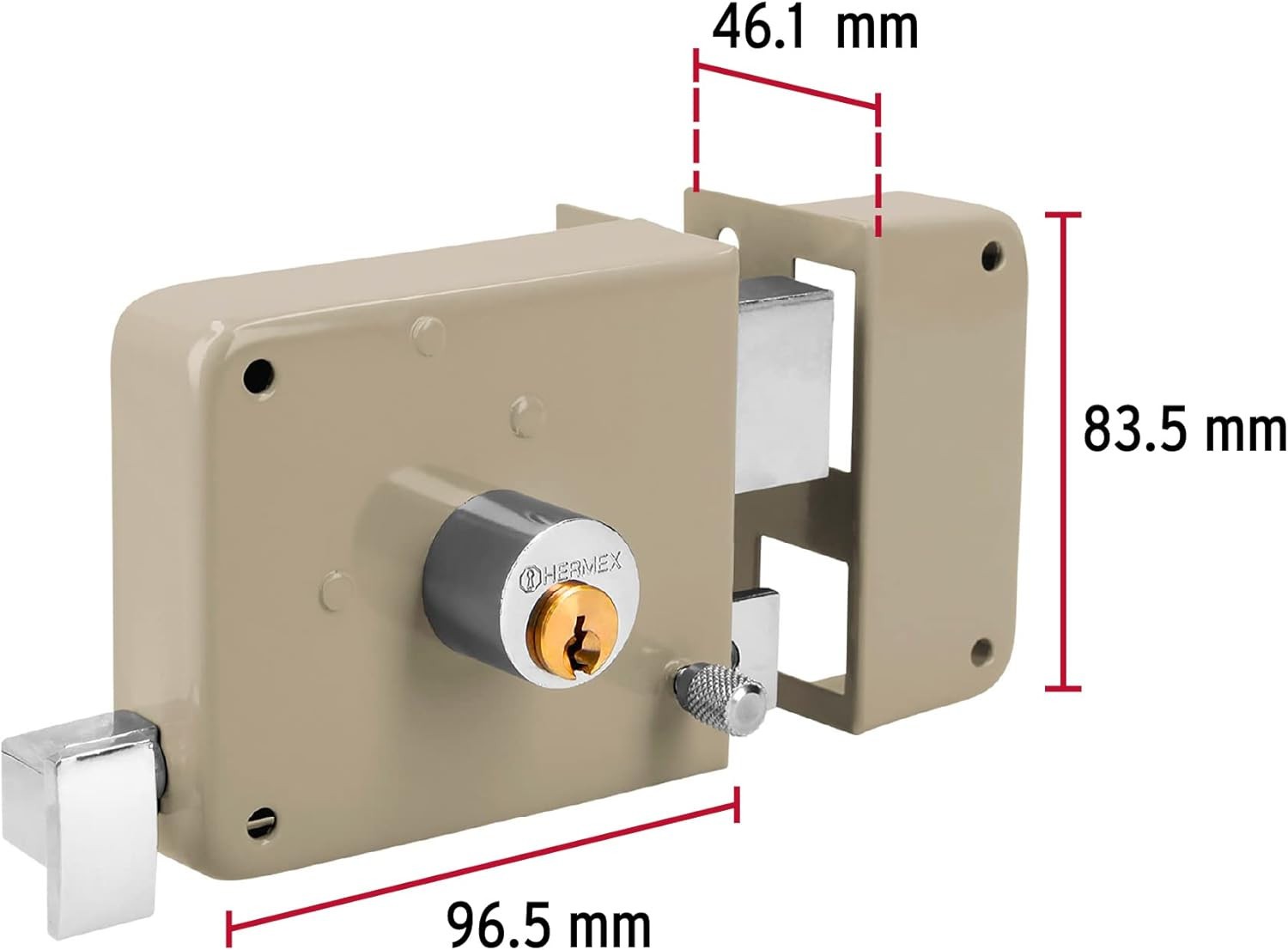 ✅ Truper 43583 / CS-70DB - Right Rim, Deadbolt Rim Door Lock Set, Standard Key ✅ gallery