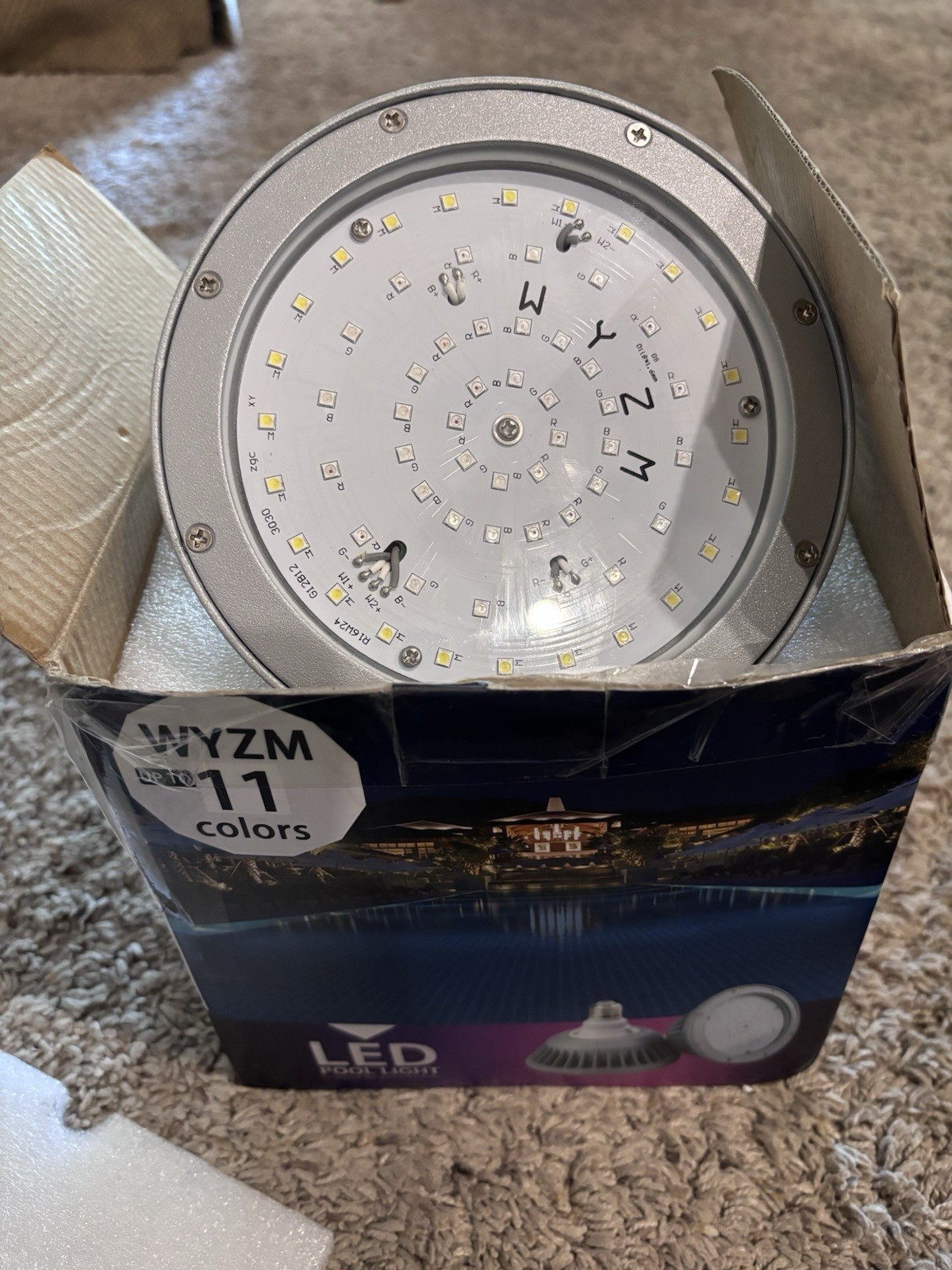 WYZM 120V 40W LED Pool Light Bulb for Pentair & Hayward Pool Light RGB+White. gallery