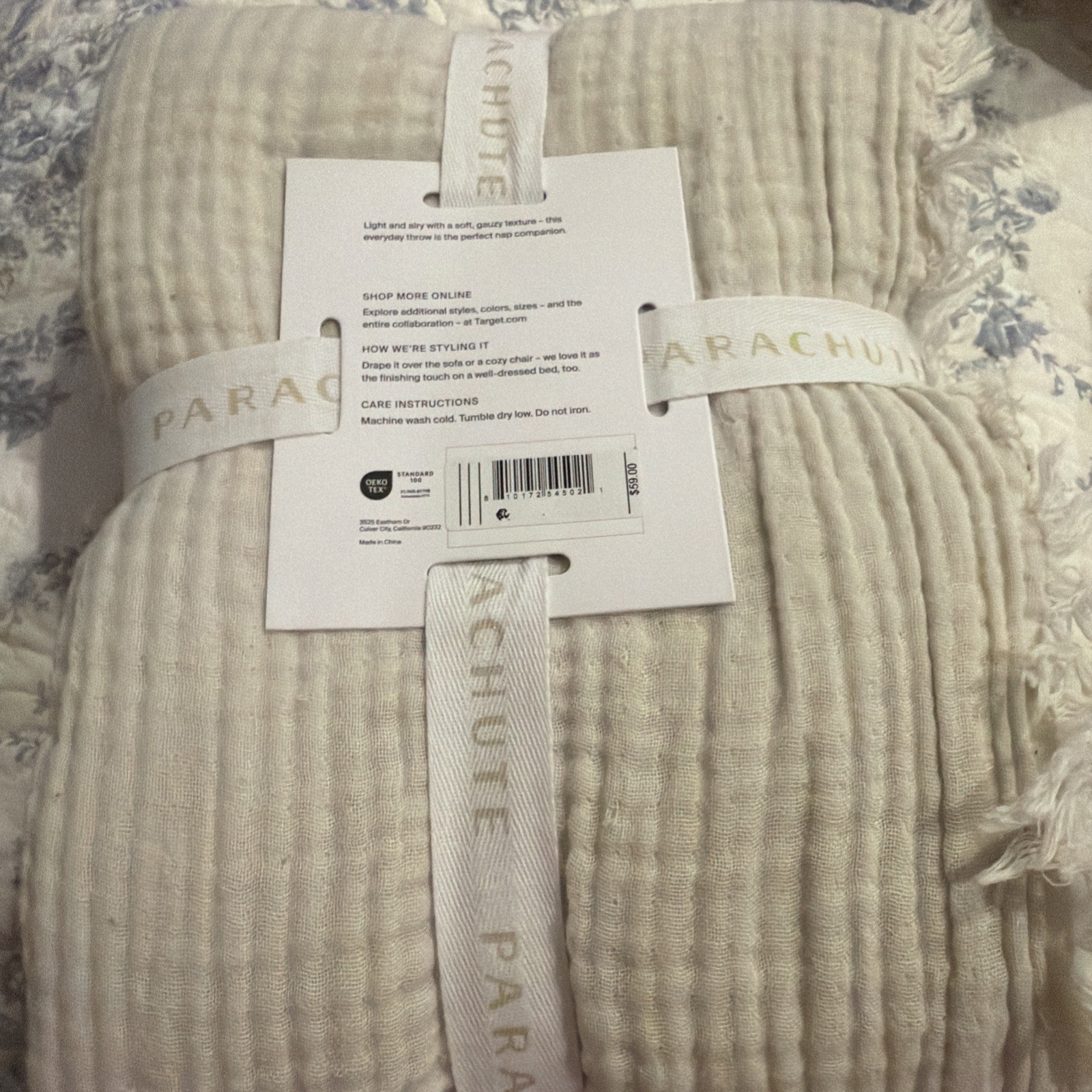 Parachute Cotton Napping Throw Parchment Cream Ivory New gallery