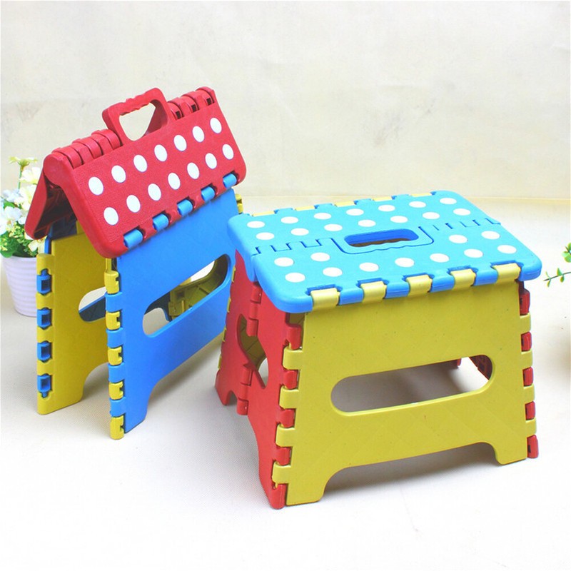 US 2-4 Pack Collapsible Folding Stool Anti-Slip Lightweight Kitchen Foot Step 7" gallery