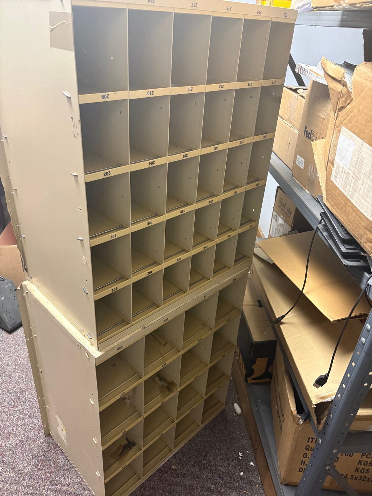 Mailbox clusters most w/ keys. Small, Med and Large. 9 available. sold as is. gallery