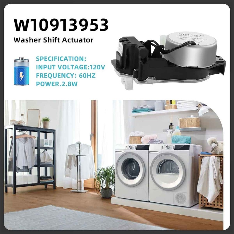 W10913953 49TYZ-E120A1 Shift Actuator for Whirlpool for Kenmore Washer Parts gallery