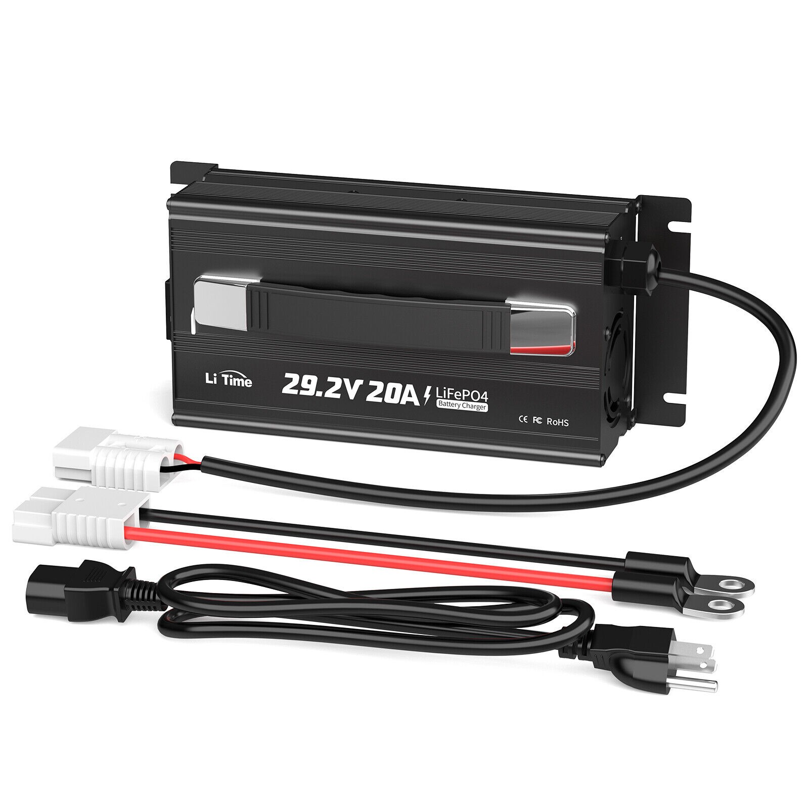 LiTime 29.2V 20A AC-DC Smart Charger for 24V Lithium LiFePO4 Battery-refurbished gallery