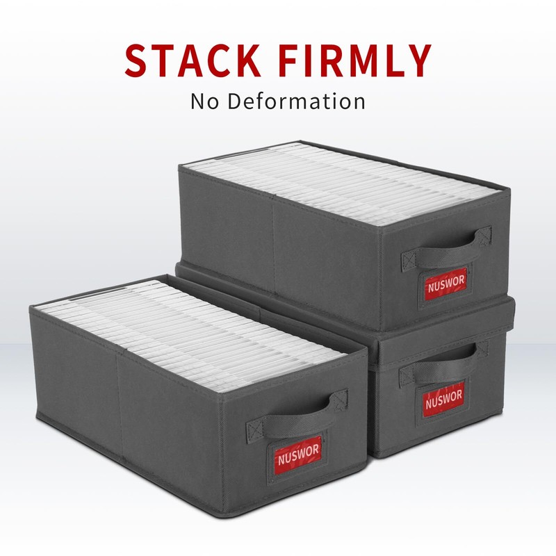 DVD Storage Box - Perfect DVD Case Storage Solution Stackable DVD Organizer w... gallery
