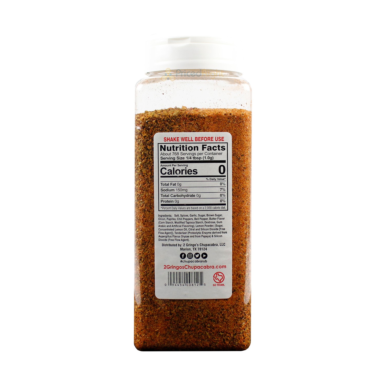 2 Gringos Chupacabra Original Rub All Purpose Fine Meat Seasoning No MSG 25 oz gallery