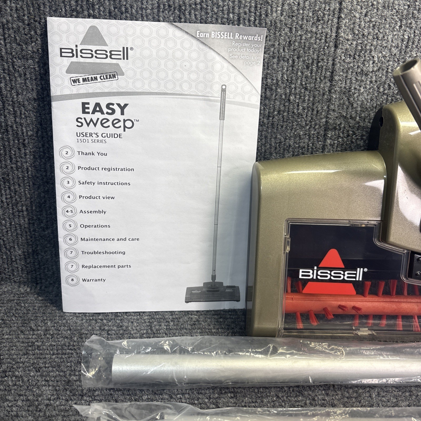 Bissell Easy Sweep Cordless Floor & Carpet Sweeper 15D1-A *NEW* gallery