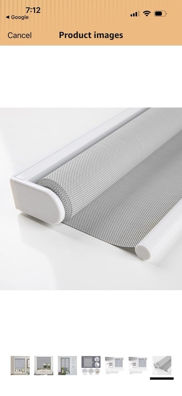 Cordless Roller Shades Light Filtering with 5% Openness 30" W x 72" H (Grey) gallery