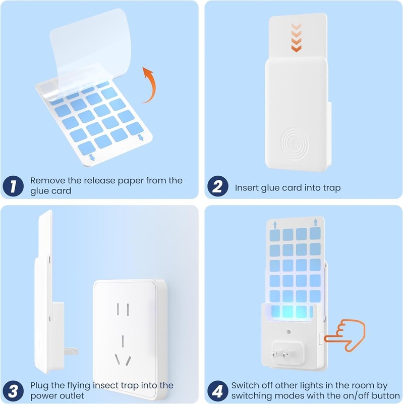 Flying Insect Trap, Fly Trap + Refill Cartridge Pack(1 Device + 5 Refills) gallery