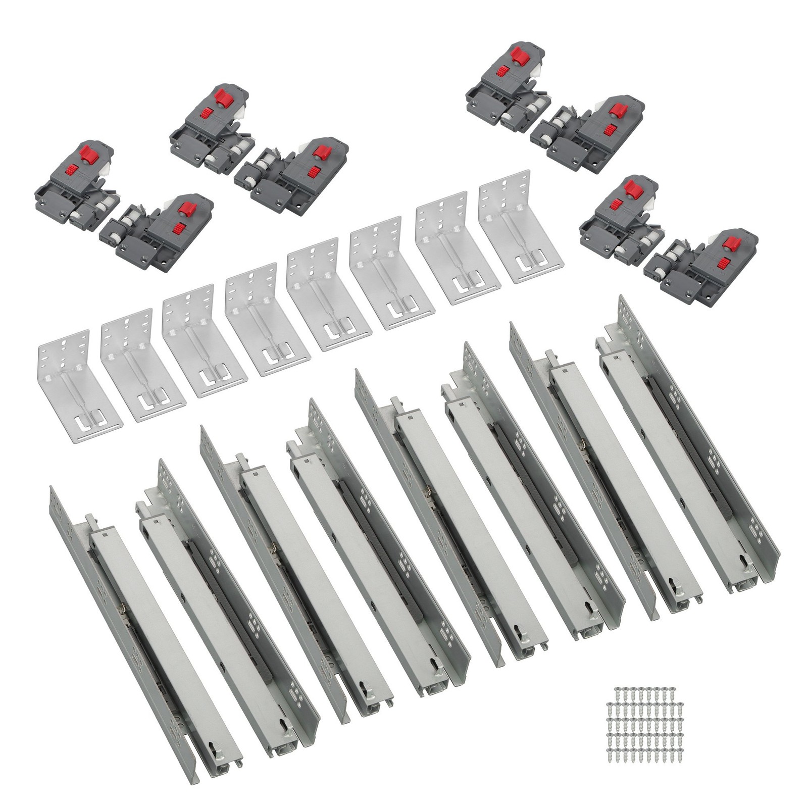 4 Pairs Soft Close Drawer Slides, 15 Inch Drawer Slides Bottom Mount Hidden gallery