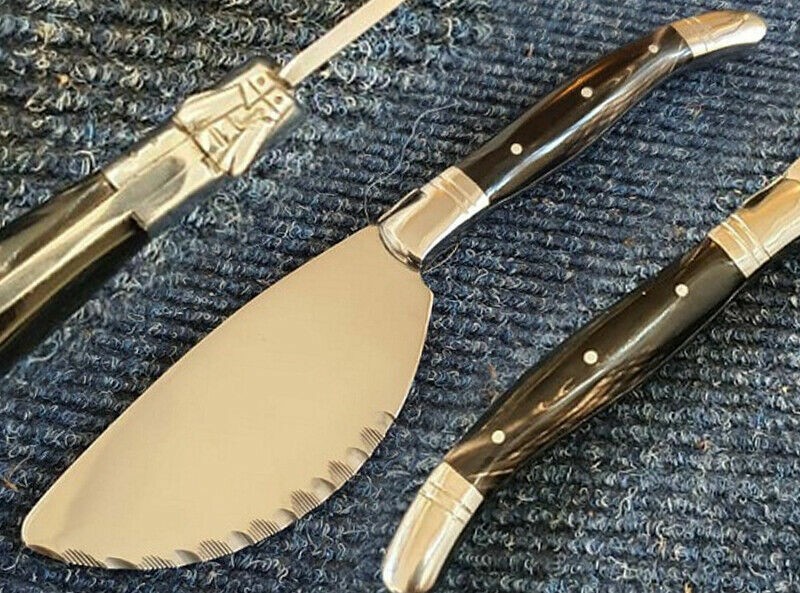 Handmade Cheese Knife – Stainless Steel Blade, Wood & Stainless Steel Handle gallery