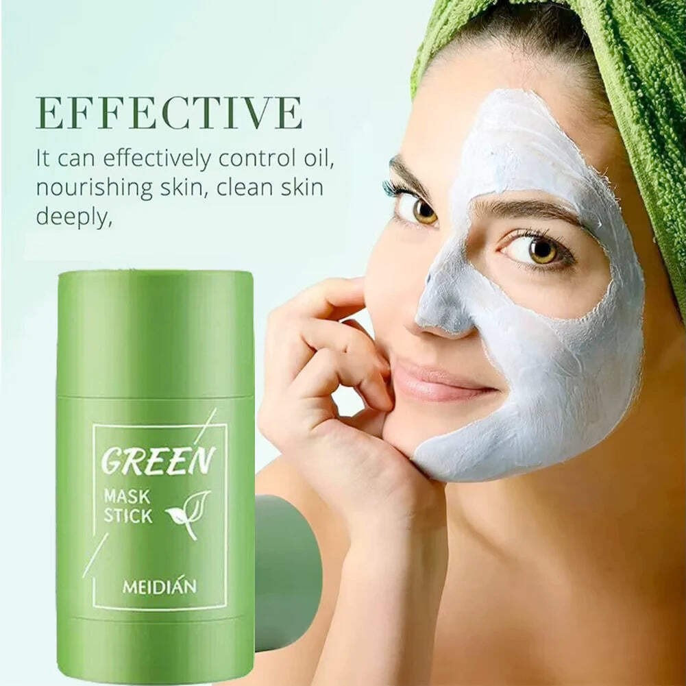 Face Clean Mask Green Tea Cleansing Stick Mask Shrink pores Deep Blackhead Remov gallery