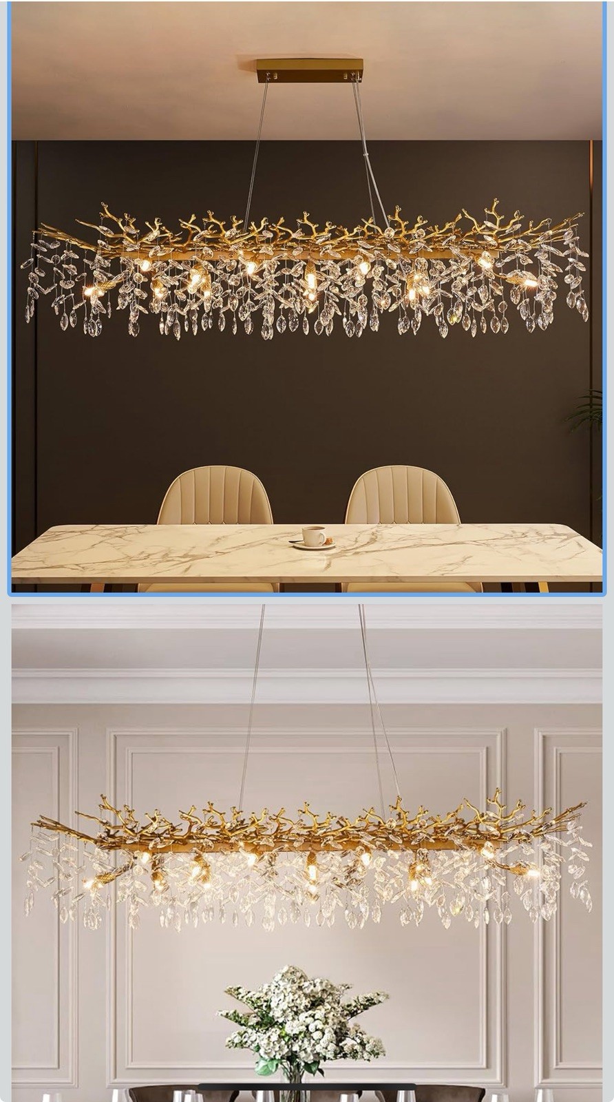 Modern Tree Branch Crystal Chandelier Luxury Pendant Lighting living/dining room gallery