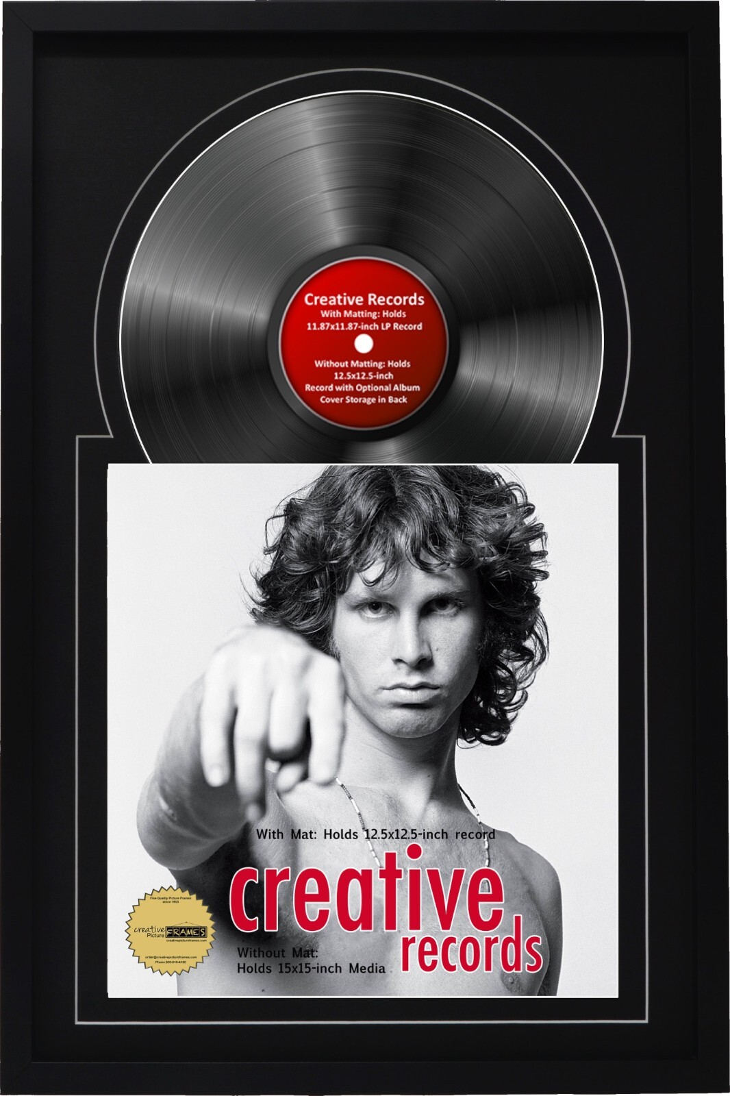 JukeboxStyle 12"Vinyl Record/Cover Display Frame(Vinyl/Album Cover NOT Included) gallery