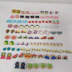 Teacher Student Rewards Prizes Treasure Box Rubber Character Erasers New No Pkg