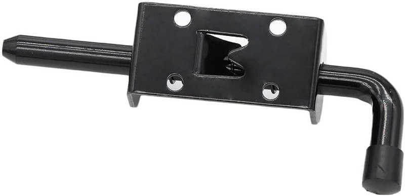 5 Inch Spring Loaded Latch Bolt, Heavy Duty 3/8 inch x 5 inches, Black gallery