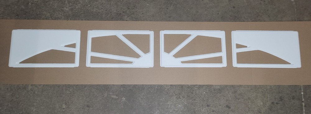 WHITE SUNSET 503 Window Inserts/Short Panel IDEAL Garage Doors Set of 4