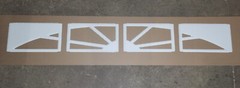 WHITE SUNSET 503 Window Inserts/Short Panel CLOPAY Garage Doors Set of 4