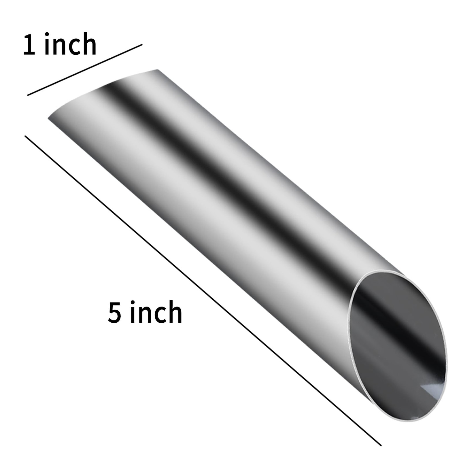 WHTCHSU Cannoli Tubes, 5 inch Large Stainless 6 Count (Pack of 1), Silver gallery