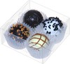 25 PCS Clear Chocolate Truffle Boxes (3¼"X3¼X1½ inches, Holds 4) gallery