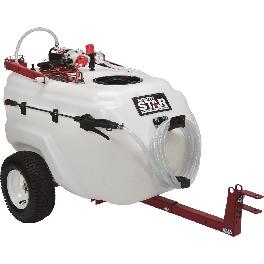 Tow Behind Trailer Mounted Boom Broadcast and Spot Sprayer 31 Gallon Tank 2.2 gallery