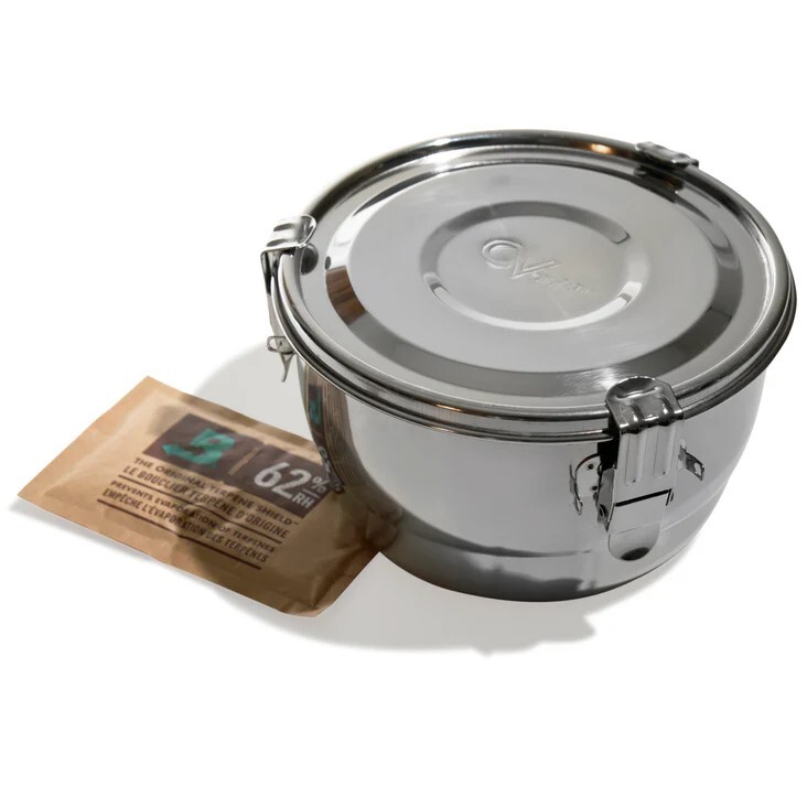 CVault 4 Liter (1/2 pound) Humidity Control Airtight Metal Container + Humidipak gallery