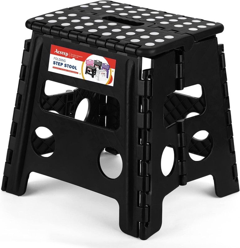 13” Heavy Duty Foldable Stool - Modern Non-Slip Design for All Rooms gallery
