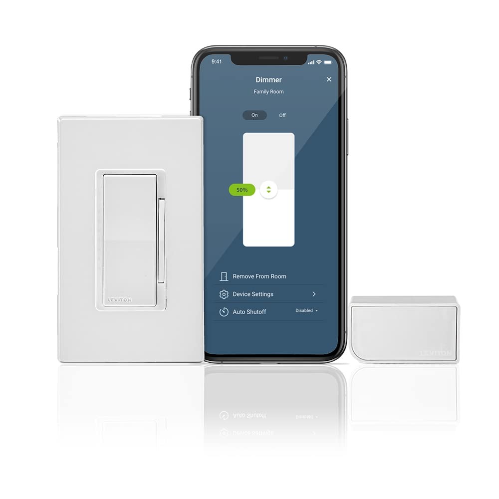 Leviton Smart Dimmer Starter Kit No Neutral Required Voice Control WiFi Bridge gallery