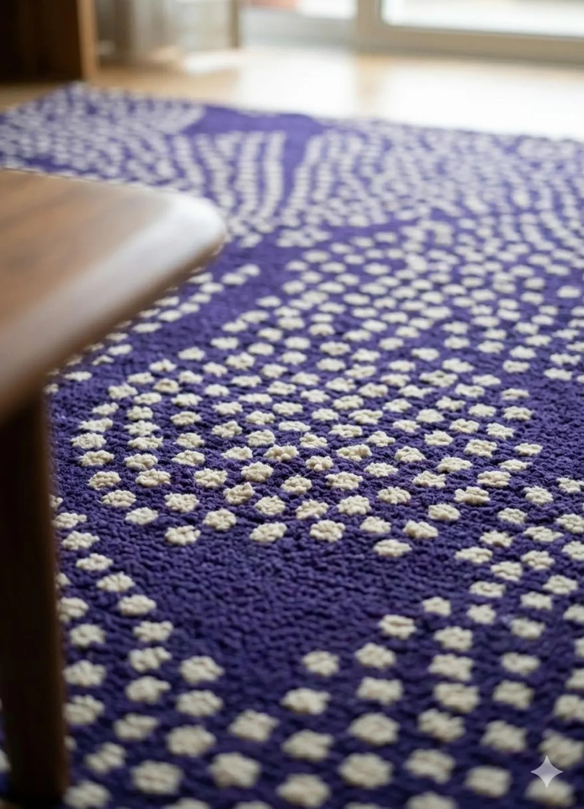 Hand Tufted Purple Abstract Dot Rug Modern Area Carpet Artistic Floor Decor Acce gallery