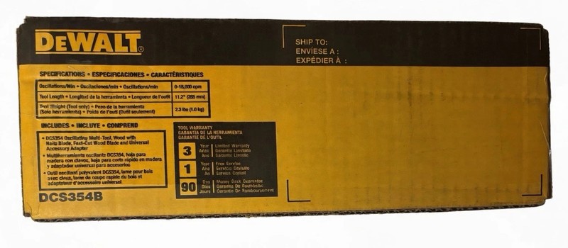 DeWalt DCS354B 20V Atomic Compact Brushless Oscillating Multi-Tool (Tool Only) gallery