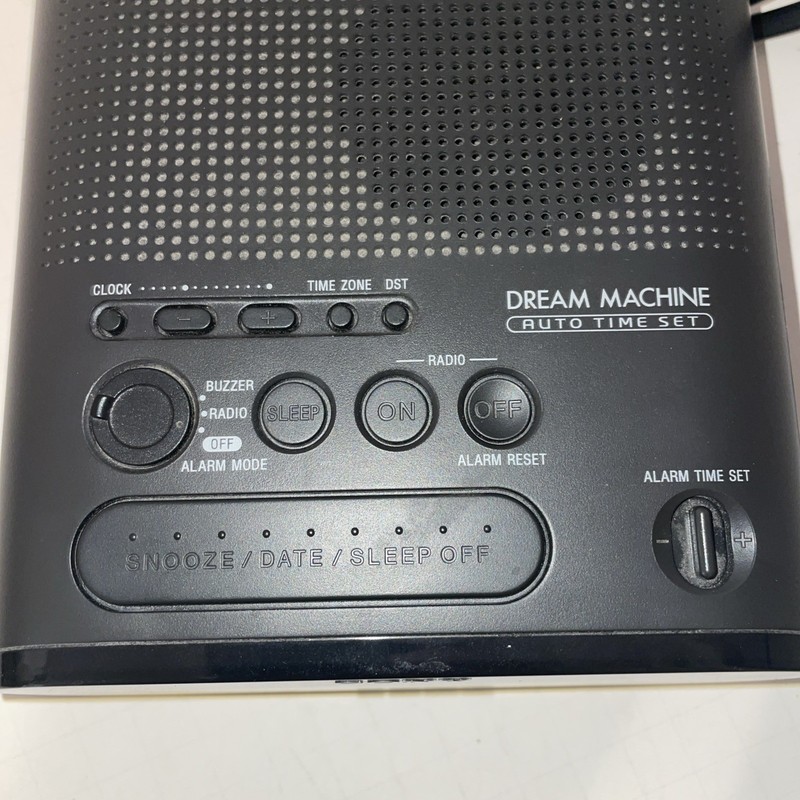 Sony Dream Machine Auto Time Set Working Alarm Clock Radio, Black Used gallery