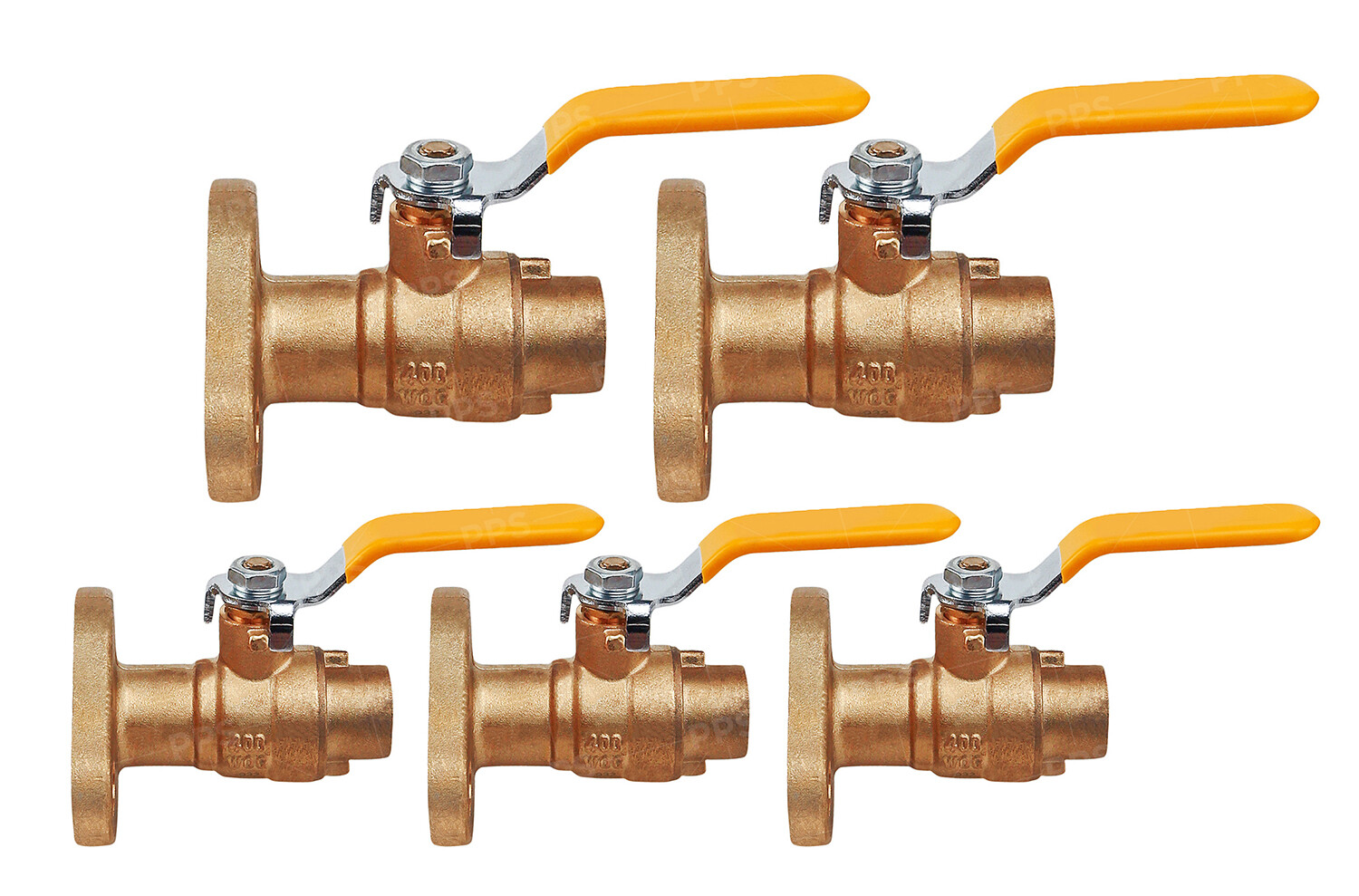 Midline Valve Full Port Ball Valve with Flange; Brass; SWT (5 PK) gallery