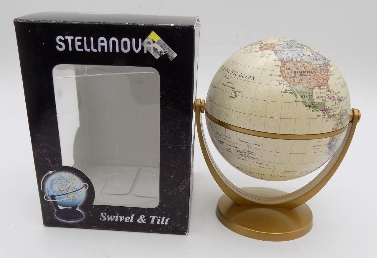 Stellanova Swivel & Tilt Mini Globe Antique Style 4 Inch Dia. New Old Stock gallery