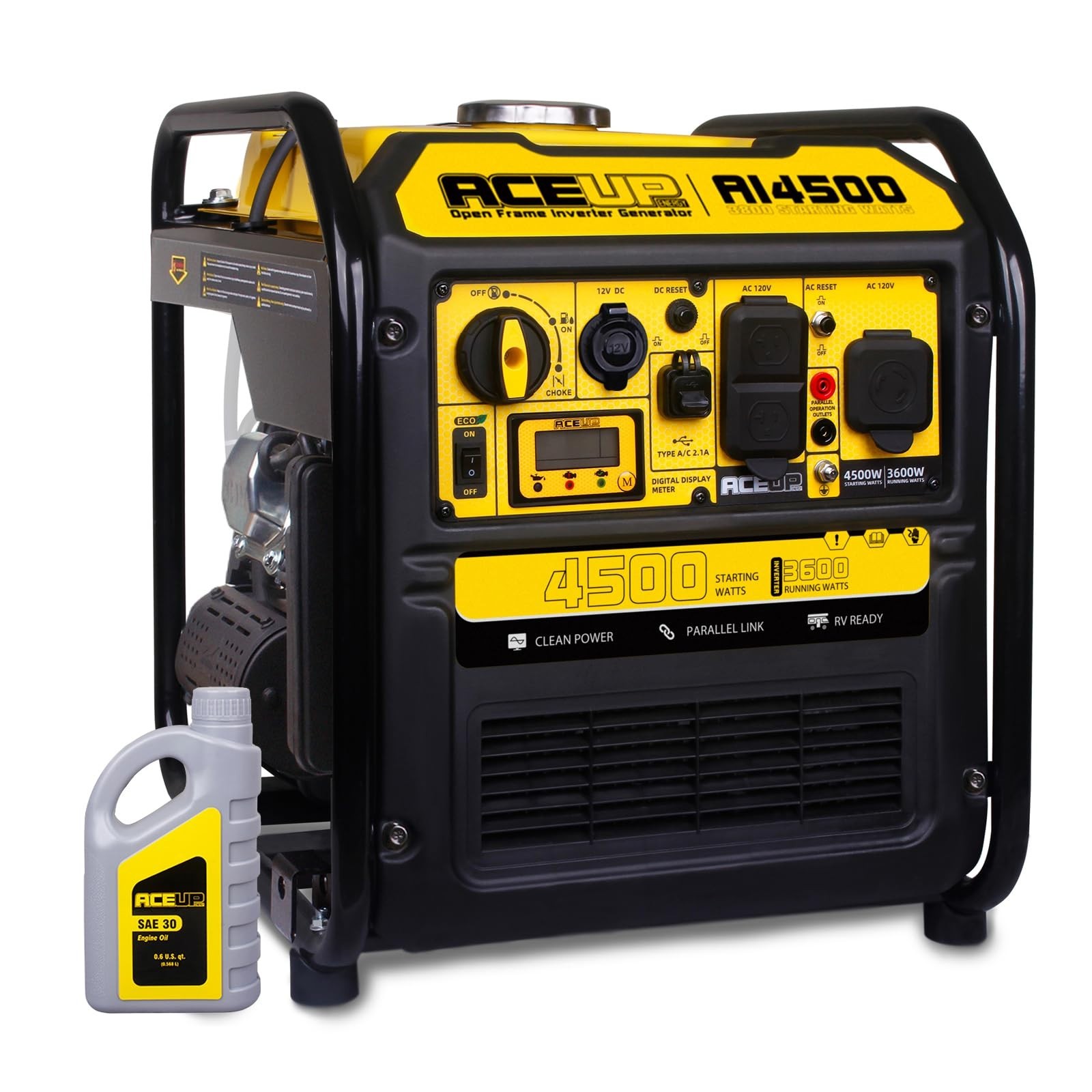 Aceup Energy 4500W Open Frame Inverter Generator 223CC RV Ready EPA Gasoline gallery
