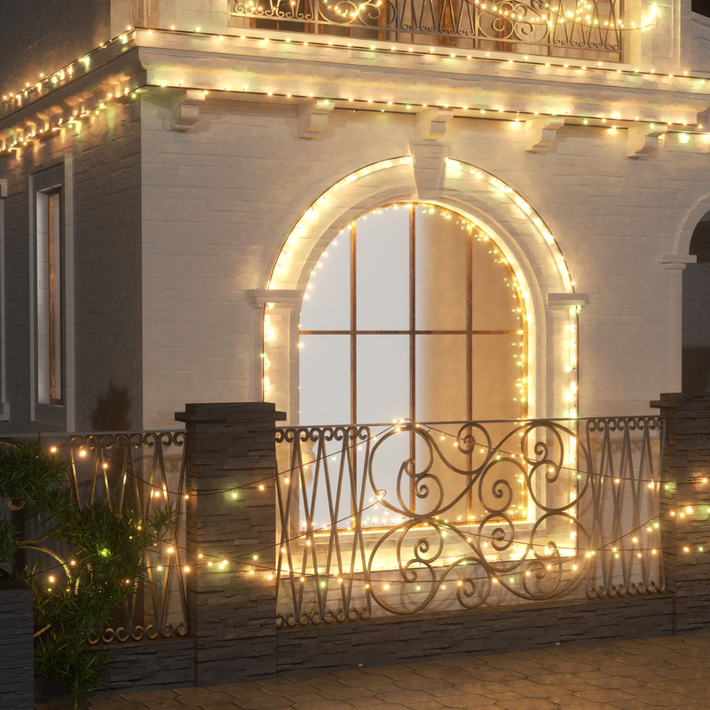Plug In 100 LED String Lights Outdoor Use Weatherproof 8 Mode Party Fairy Light gallery